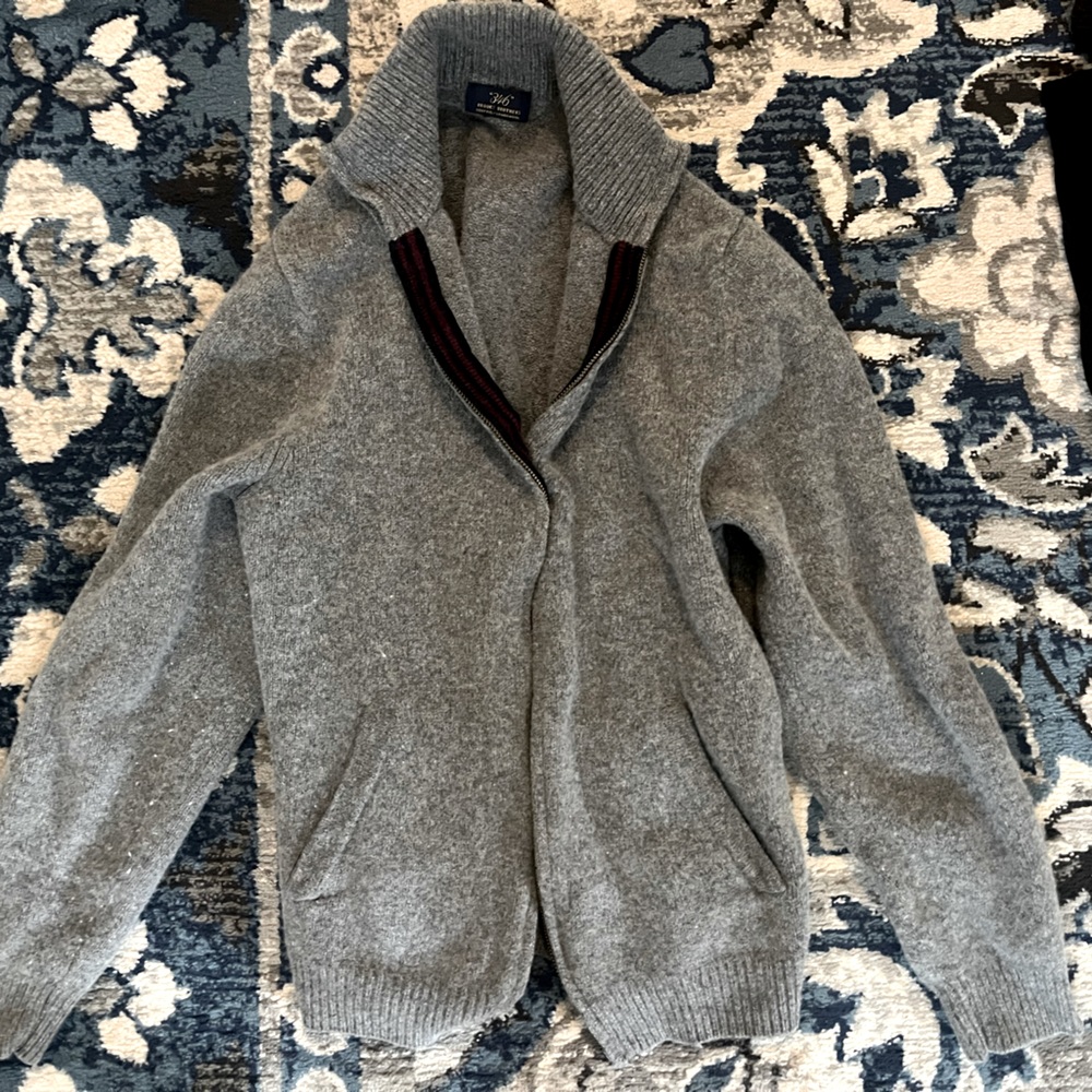 Brooks Brothers Perfect Gray Full-Zip pockets Wool